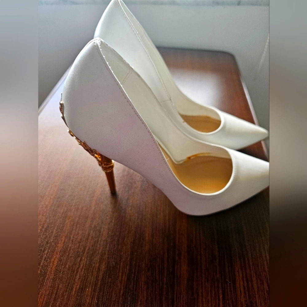 White Shoedazle Pumps